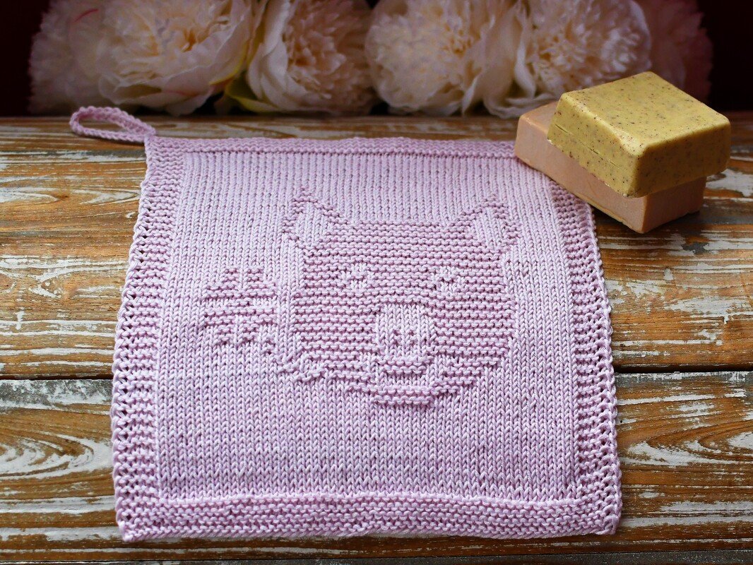 Strickanleitung Waschlappen / Spültuch "Glücksschwein" - ganz einfach - Bild 3