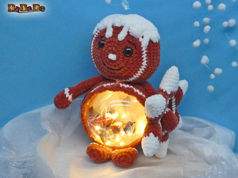 Das Lebkuchen-Männchen, Häkelanleitung von Dadade