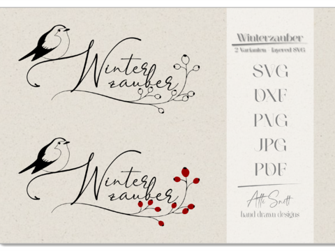 Plotterdatei für Schneideplotter Winter Winterzauber Grußkarte Fensterbild