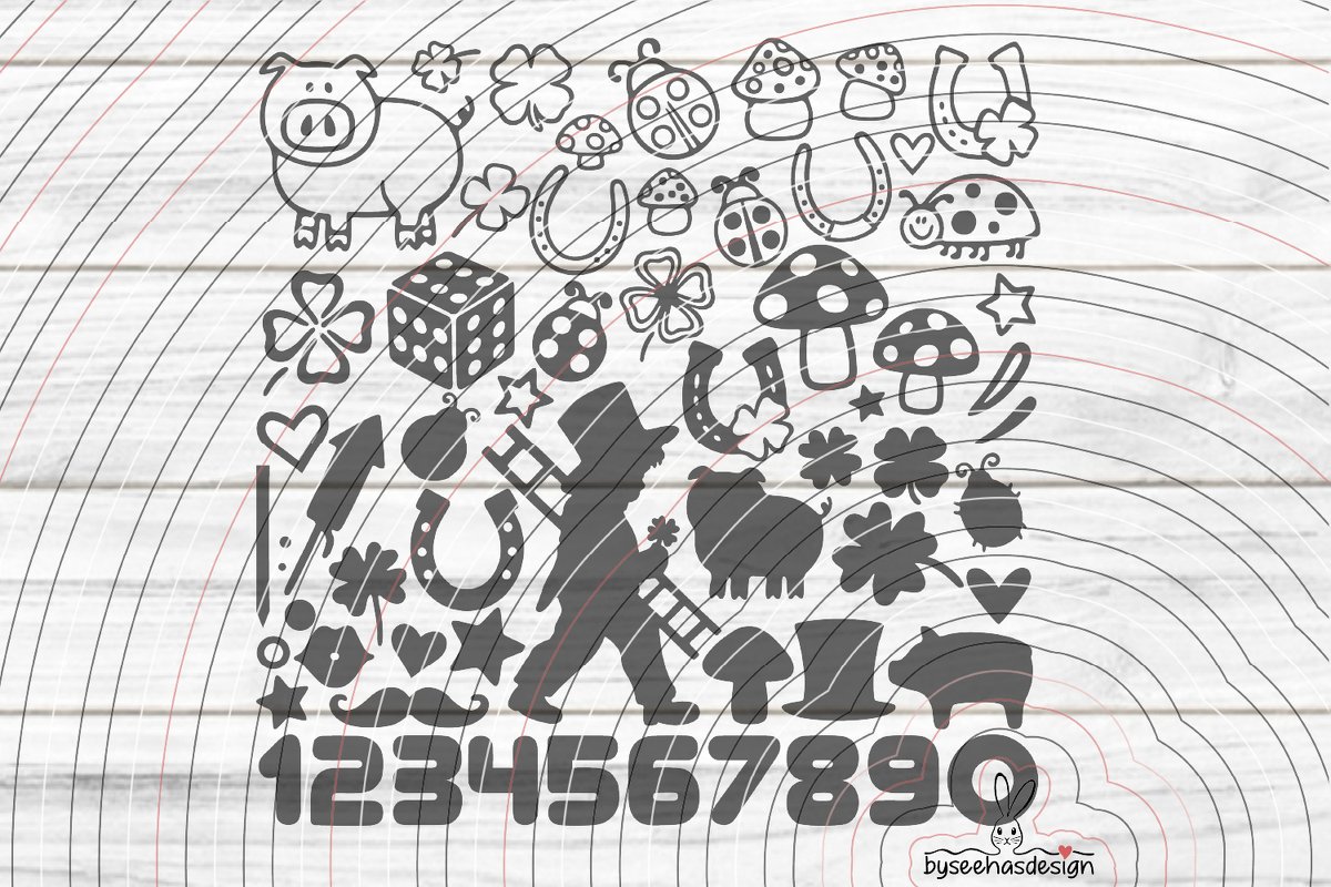 Glück Symbole Plotterdatei SVG DXF - Bild 2