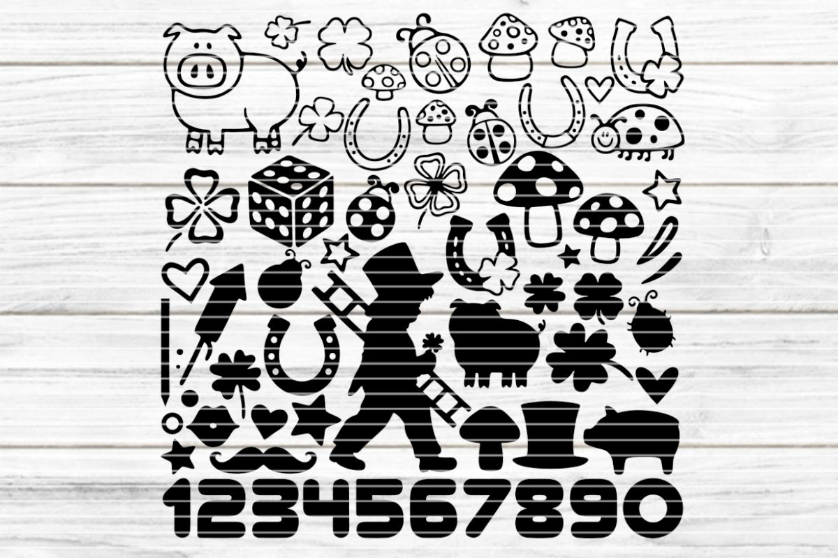 Glück Symbole Plotterdatei SVG DXF FCM