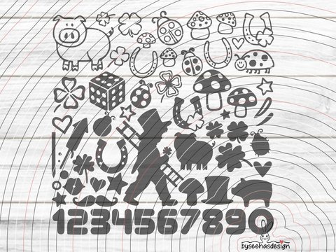 Glück Symbole Plotterdatei SVG DXF