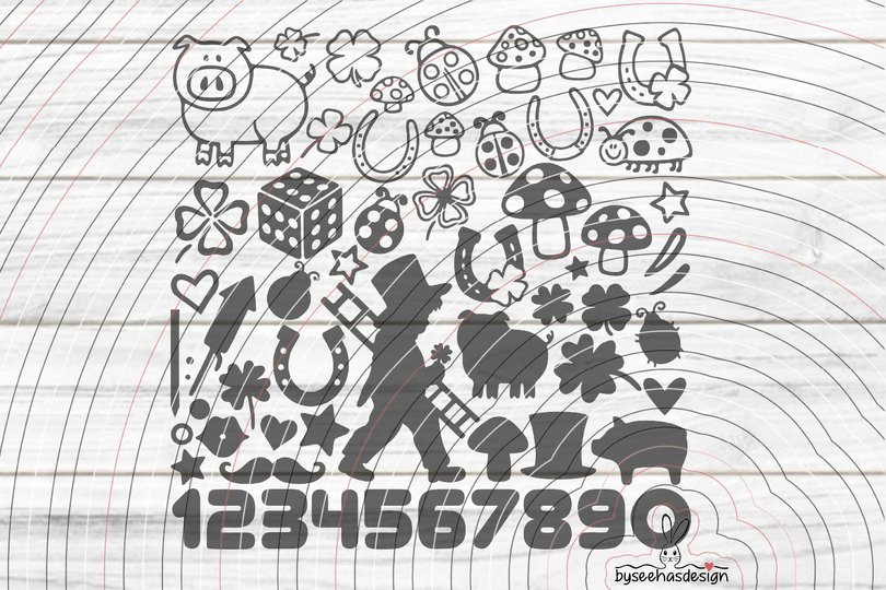 Glück Symbole Plotterdatei SVG DXF