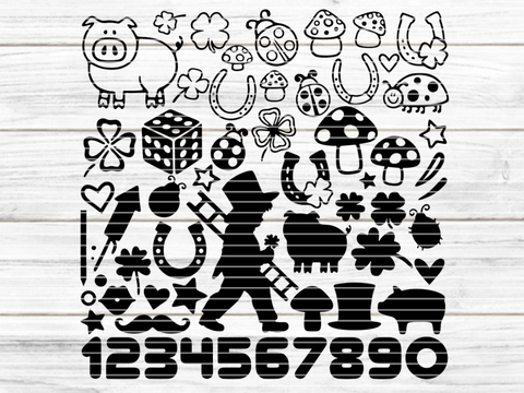 Glück Symbole Plotterdatei SVG DXF FCM