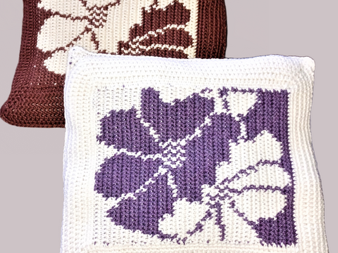 Häkelanleitung Blumenblüte+++mit Tapestry Technik+++