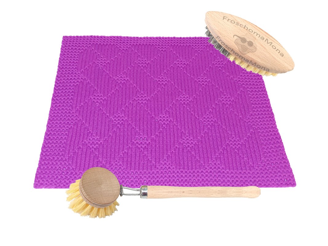 dekoratives Deckchen Spültuch Waschlappen„ Endlosgeflecht “ Anleitung Spüli