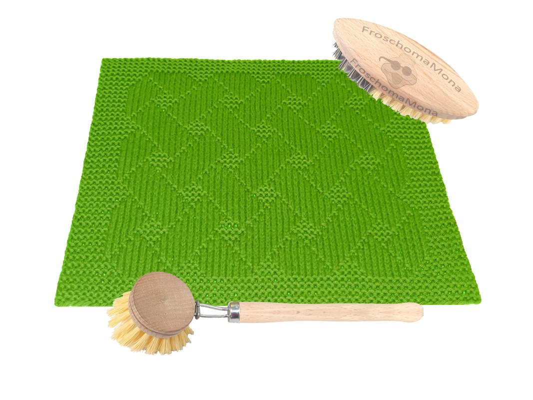 dekoratives Deckchen Spültuch Waschlappen„ Endlosgeflecht “ Anleitung Spüli - Bild 3