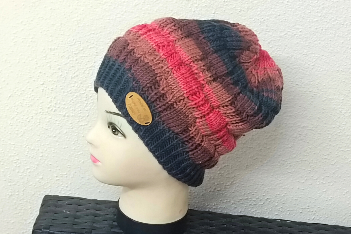 Stickanleitung WychElm Mütze Patentmuster, alle Größen