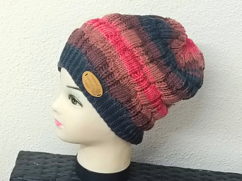 Stickanleitung WychElm Mütze Patentmuster, alle Größen