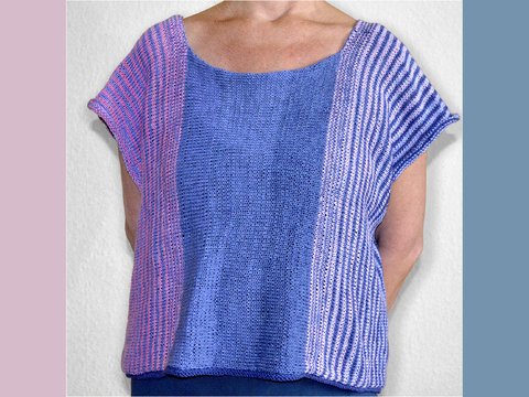 Quergestrickt Oversize-Shirt "Bullerbü"