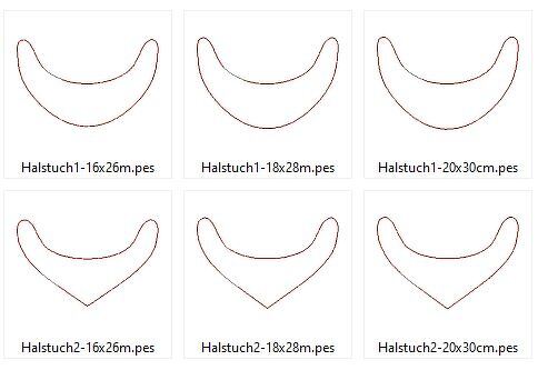 Stickdatei - Halstuch - 20x30cm 18x28cm 16x26cm ITH - Bild 11