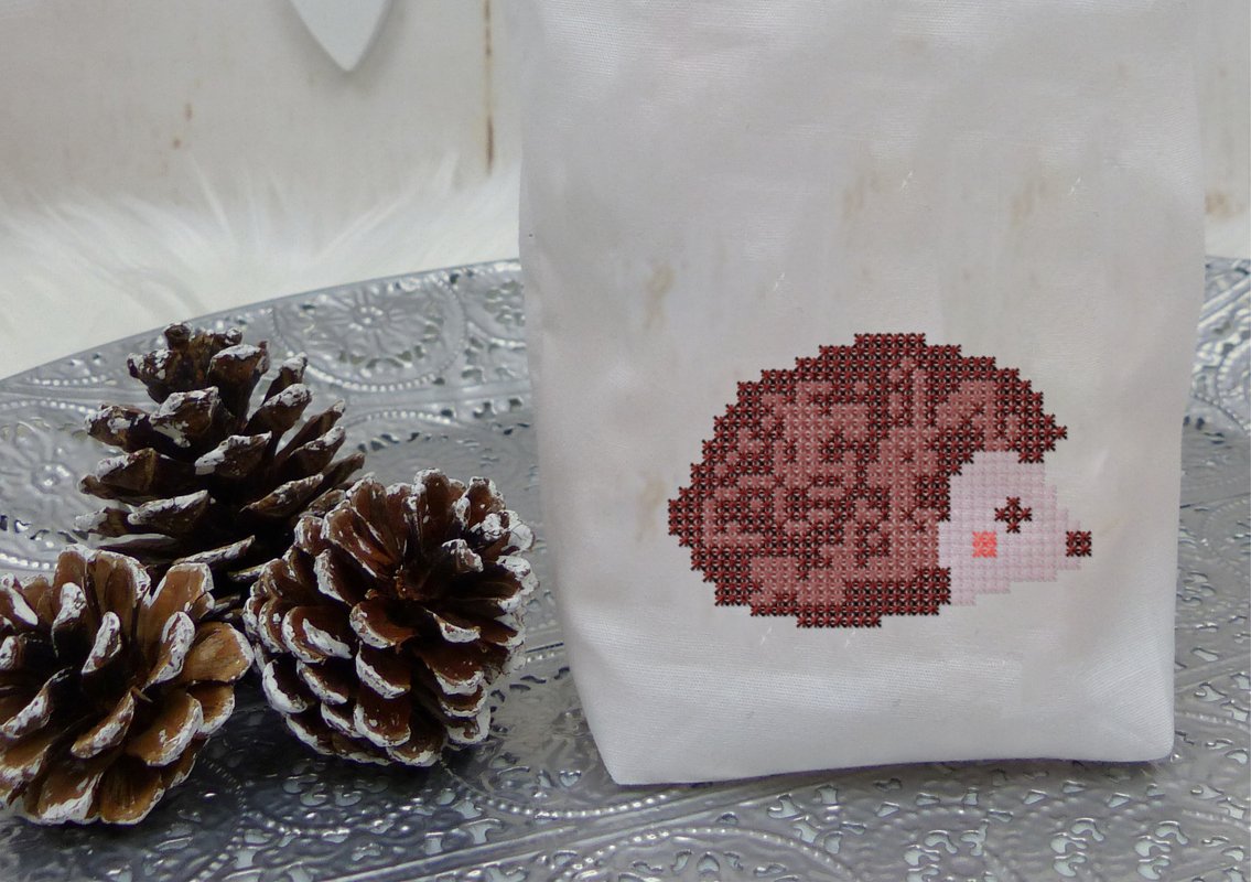 Stickdatei Igel Kreuzstich sticken Stickmuster ab Rahmen 10x10 - Bild 4