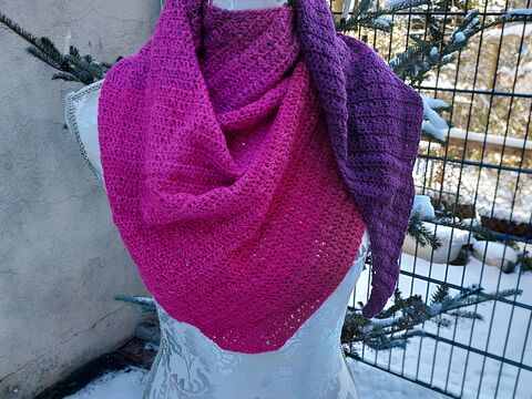 Drachenschwanz Tuch Häkelanleitung