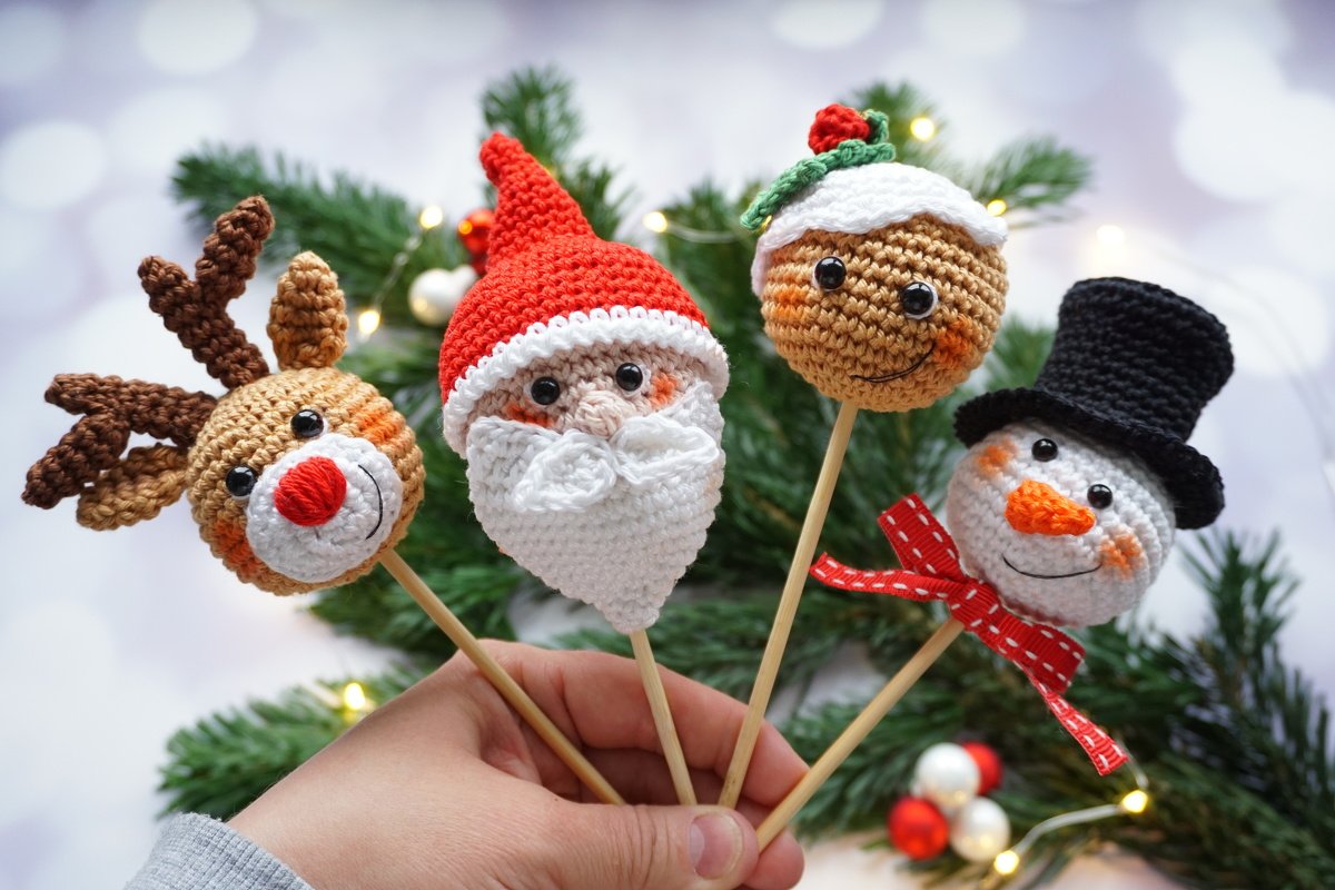 Häkelanleitung Blumenstecker 4er Set - PDF Datei - Bild 6