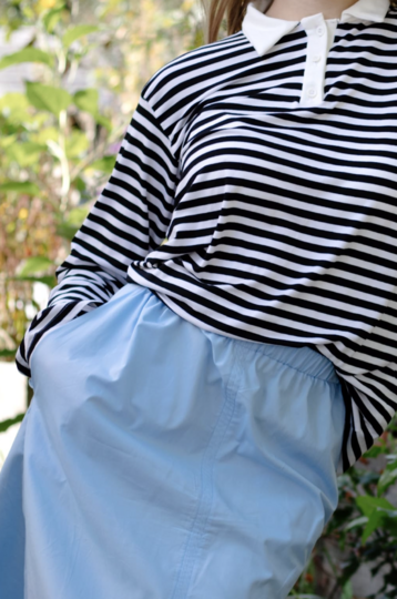 Sewing pattern skirt in midi length, XS-XXXL, Easy with video tutorial