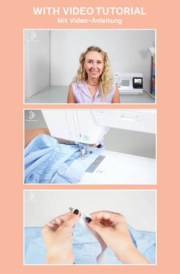 Sewing pattern skirt in midi length, XS-XXXL, Easy with video tutorial