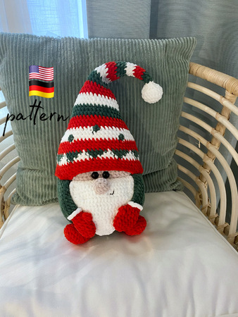 Plush Gnome Christmas crochet pattern (PDF file)