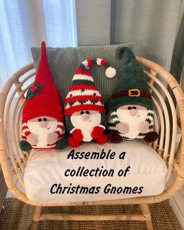 Plush Gnome Christmas crochet pattern (PDF file)