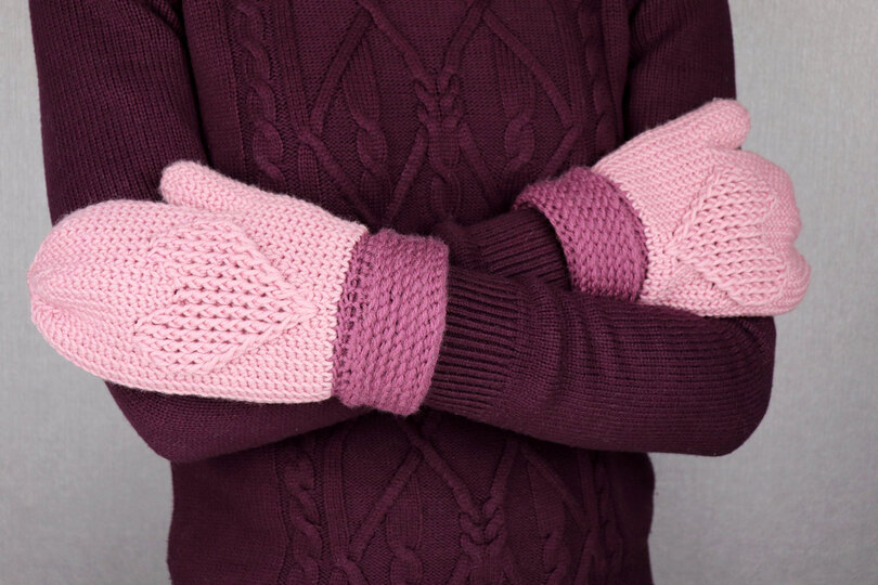 3 PDFs-Sparset: Mütze + Socken + Handschuhe mit dem Herz