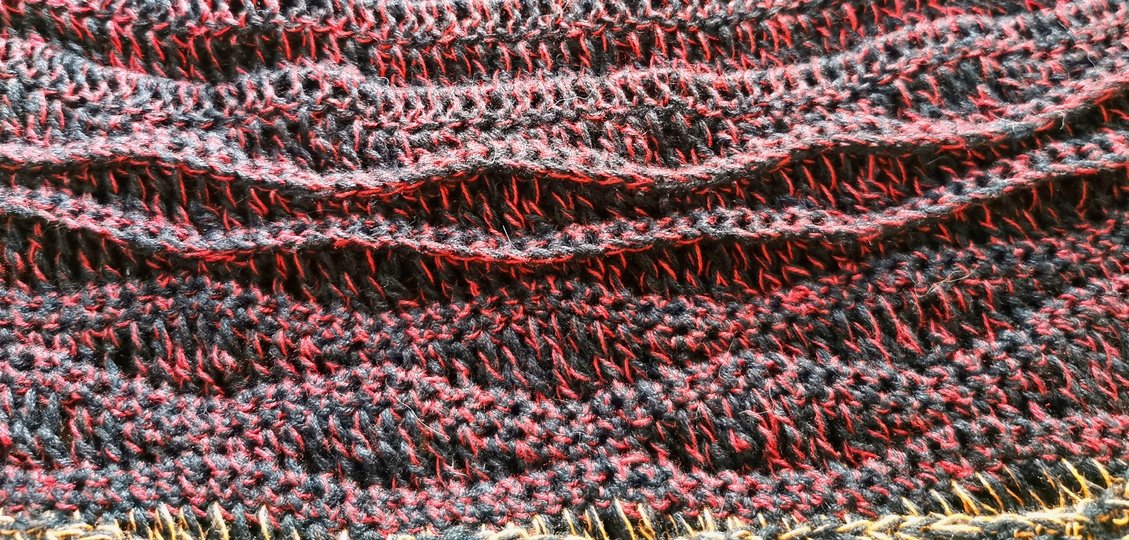 Pullover/Tunika/Kleid Kaminfeuer, Häkelanleitung