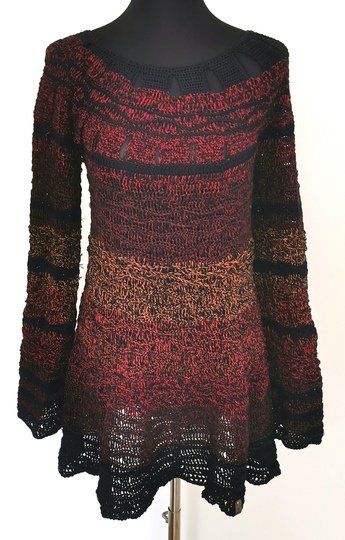 Pullover/Tunika/Kleid Kaminfeuer, Häkelanleitung