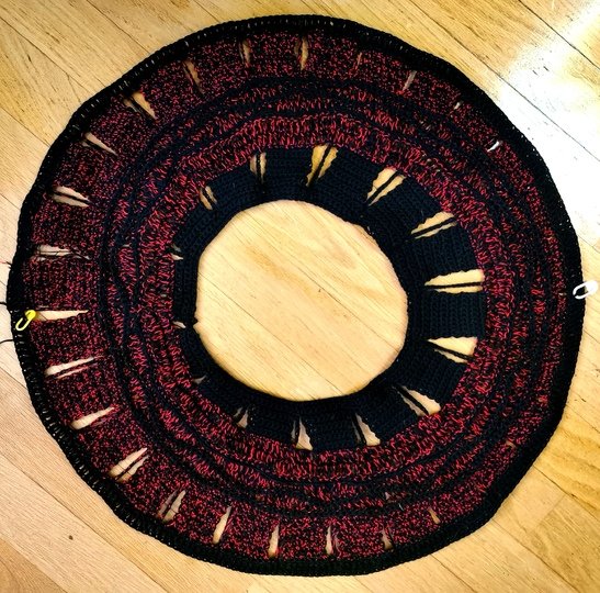 Pullover/Tunika/Kleid Kaminfeuer, Häkelanleitung