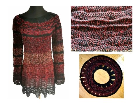 Pullover Kaminfeuer, Häkelanleitung