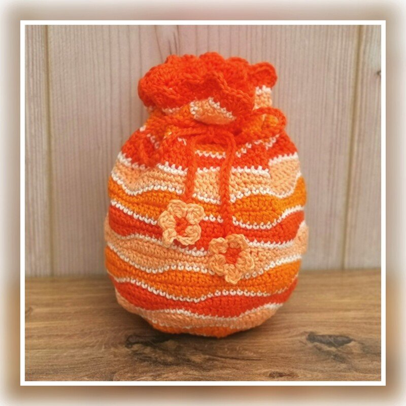 "Perfect Wave" - Crochetpattern Drawstring Pouch (3 different sizes) - Image 5