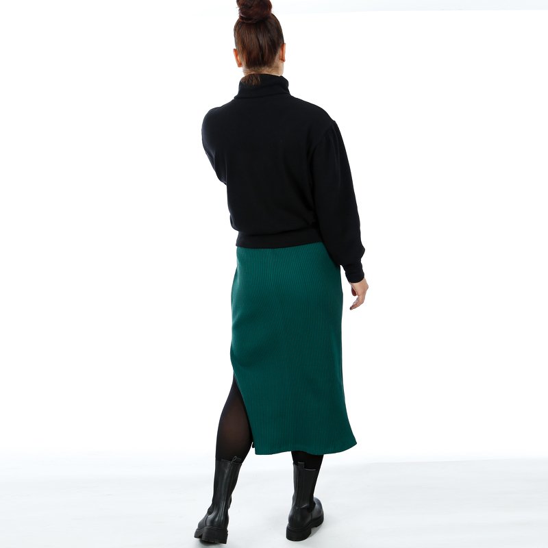 FRAU IRMA • schlanker Sweatrock mit Schlitz und Gummibund