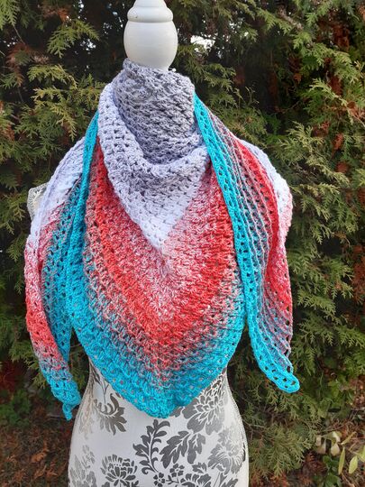 Dreieckstuch "breaking" Häkelanleitung