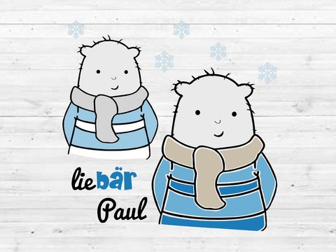 Plotterdatei Bär SVG in 3 Varianten als Datei zum selber plotten