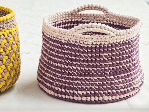 XL-KORB IN PFLAUME & PUDER