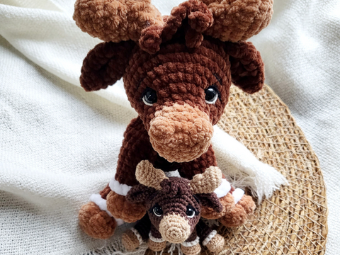 Häkelanleitung Elch "Schneeflocke" | Sprache: Deutsch