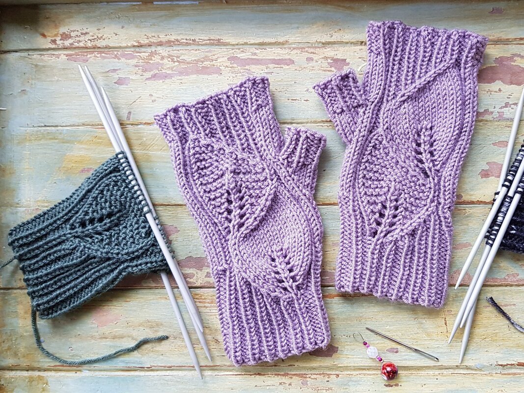 Handstulpen Waldspaziergang, Strickanleitung