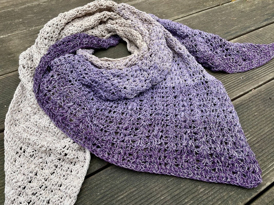 Häkelanleitung asymmetrisches Dreieckstuch "Viele Wege"