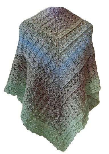 2 Häkelanleitungen Dreieckstuch Pigtails flach und normal