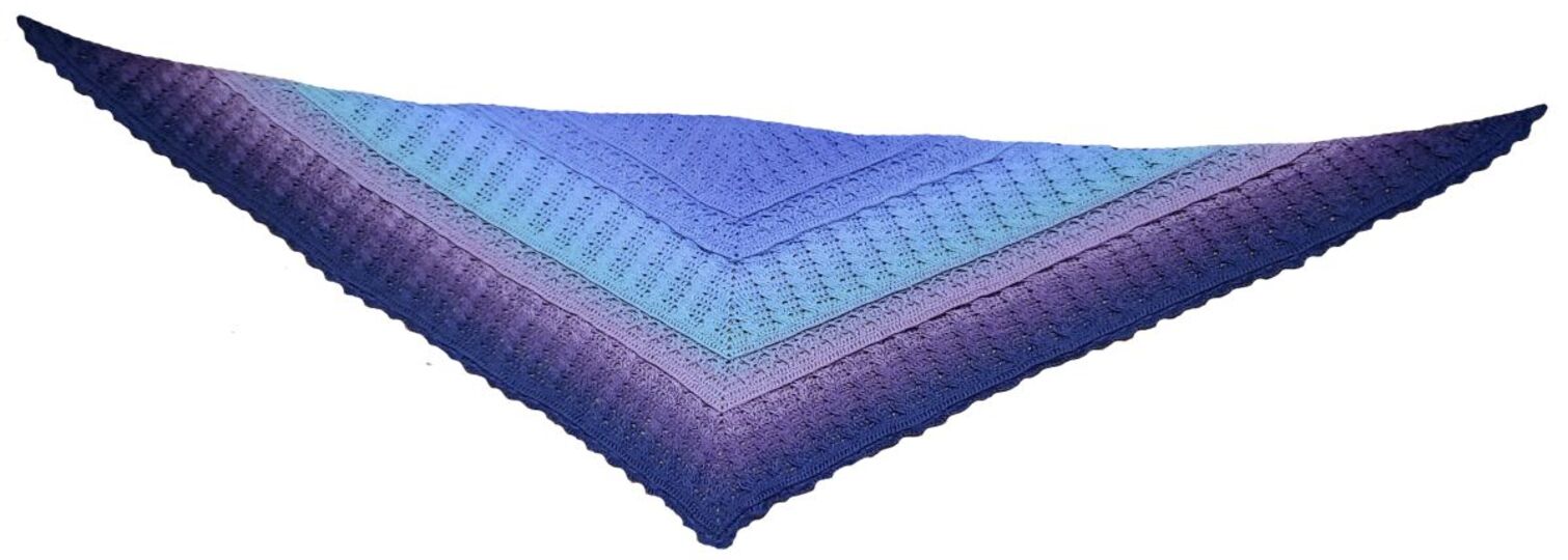 2 Häkelanleitungen Dreieckstuch Pigtails flach und normal