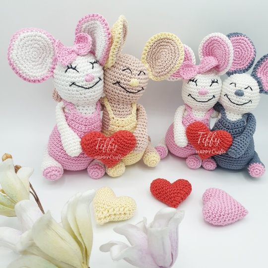 Tiffy the Mouse in Love | Amigurumi Crochet Pattern PDF