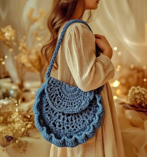 Crochet Half Moon Bag Pattern | Boho Purse PDF + Video Tutorial