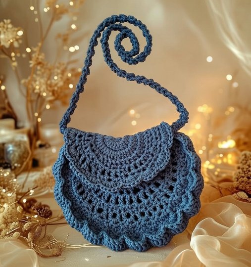 Crochet Half Moon Bag Pattern | Boho Purse PDF + Video Tutorial