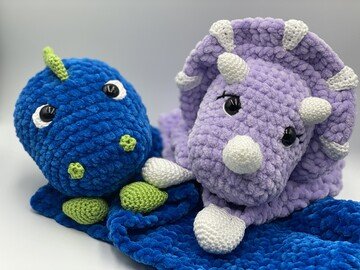 Crochet Pattern - Comforter / Cuddly Dino