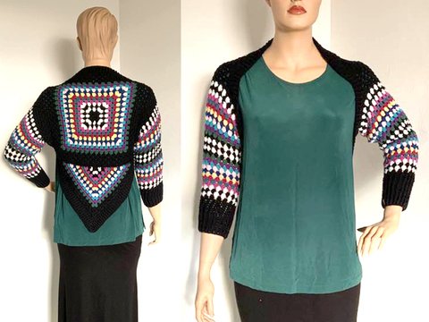 Bolero  im  Grannystyle...auch für Wollereste oder Bobbel