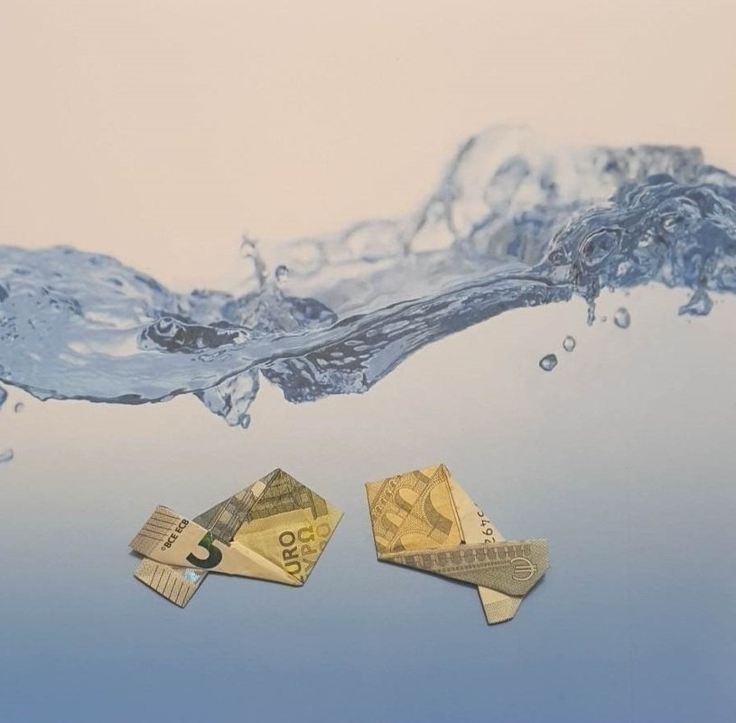 Origami Geldschein Fisch Version 3 (*)