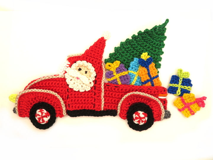Christmas Truck crochet pattern applique