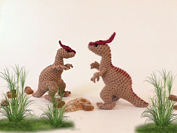 Parasaurolophus. Dinosaurs. Crochet pattern