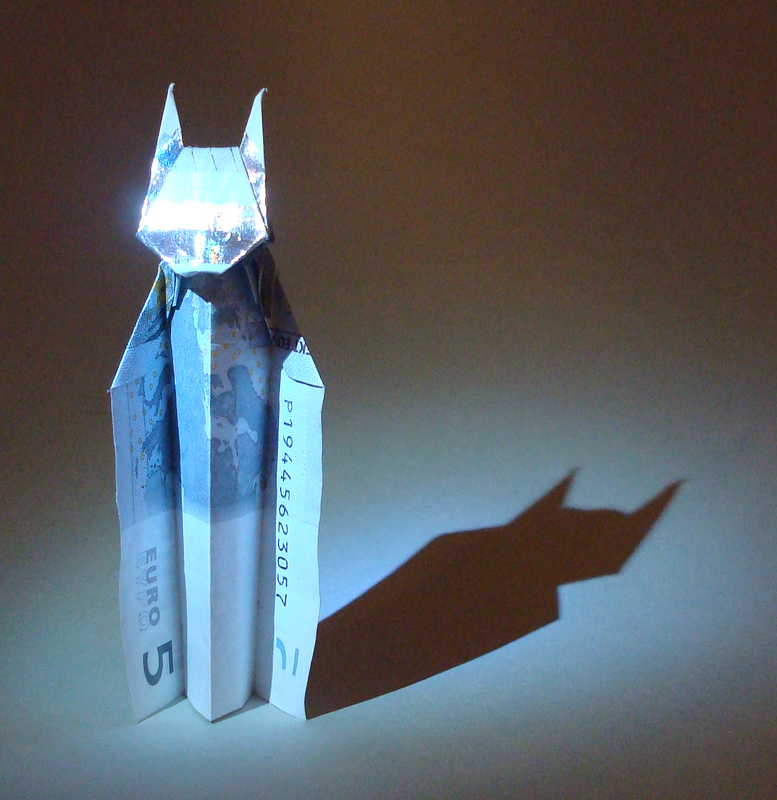 Origami Geldschein Fledermausmann (**)