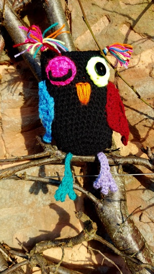 Eule Zizi -Schlüsselanhänger Taschenbaumler oder Kuscheltier Häkelanleitung