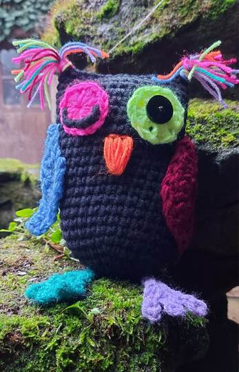 Eule Zizi -Schlüsselanhänger Taschenbaumler oder Kuscheltier Häkelanleitung