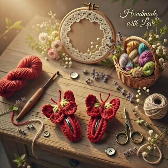 Crochet Butterfly Hair Clip Pattern + English Video Tutorial