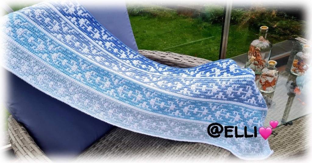 Häkelanleitung "Butterfly-Mosaik-Overlay"-Decke - Bild 3